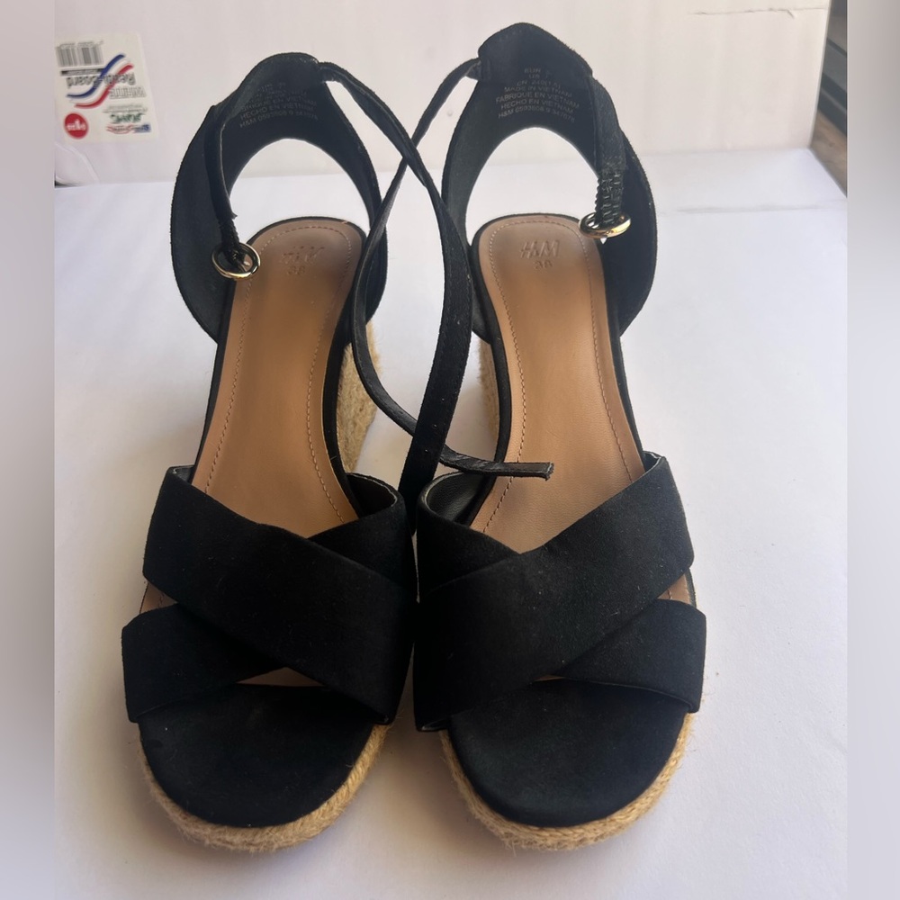 Women's Black Espadrille Wedge Sandals - H&M